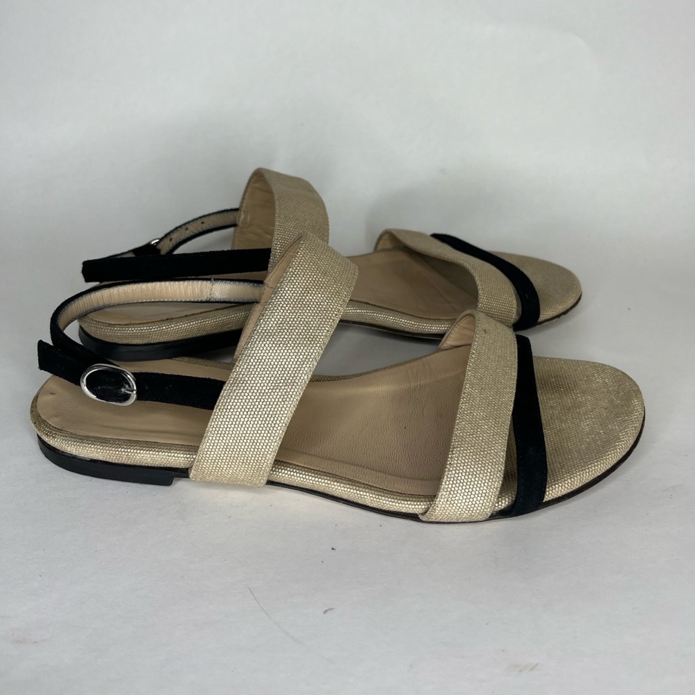 armani collezioni Sandals Women Size 38 US 7 Ankle Strap Flats Made In Italy